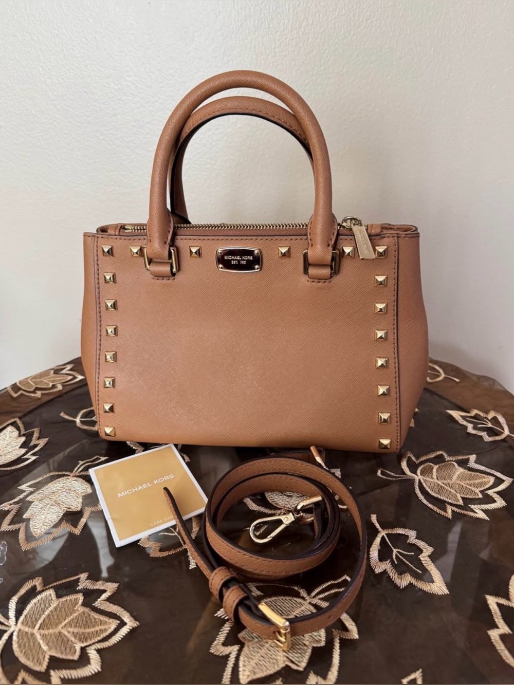 MICHAEL KORS dark Tan Crossbody Bag